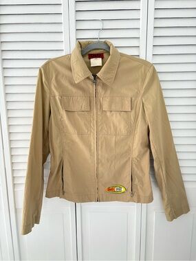 Vintage Dolce and Gabbana Sport Women’s Tan Lightweight Zip Jacket